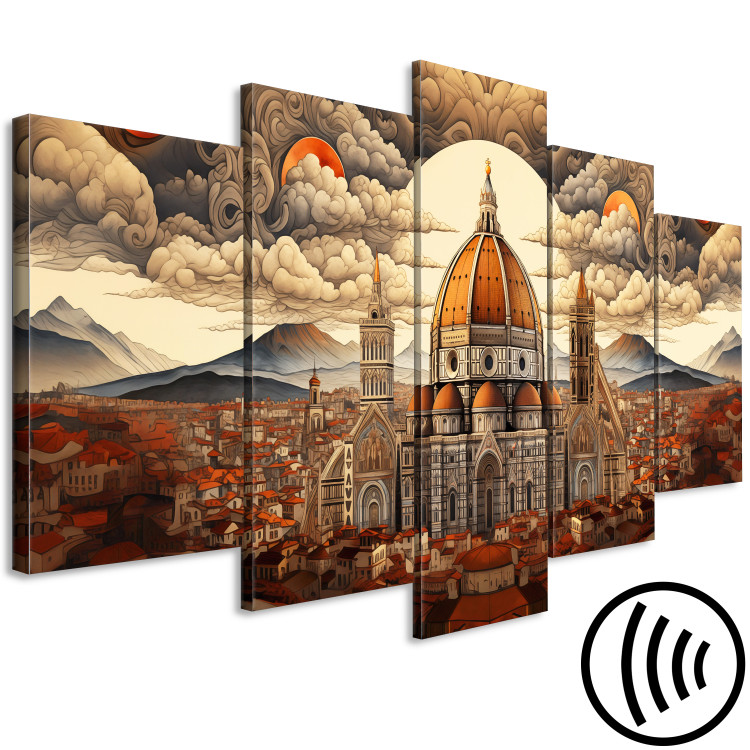 Canvas Florence Cathedral - An Atmospheric Panorama of the Italian City 151963 additionalImage 6