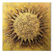 Canvas Art Print Abstraction (1-piece) - Golden sun motif on a solid background 47763 additionalThumb 7