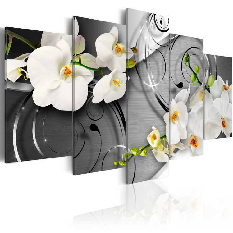 Canvas Art Print Milky orchids 50063 additionalImage 2