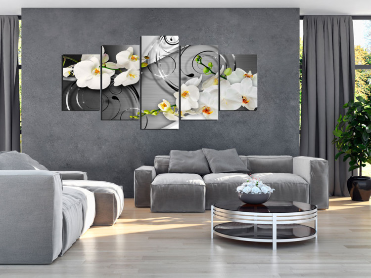 Canvas Art Print Milky orchids 50063 additionalImage 3