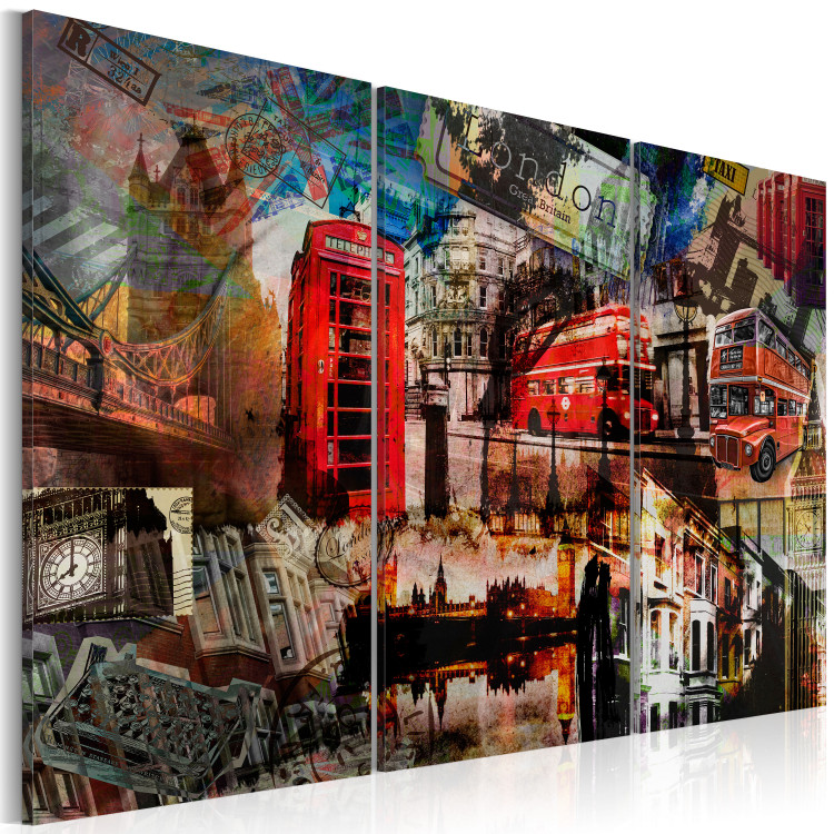 Canvas Art Print London collage - triptych 55663 additionalImage 2