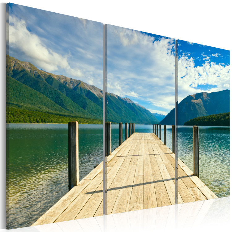 Canvas Print A pier on the lake 58763 additionalImage 2