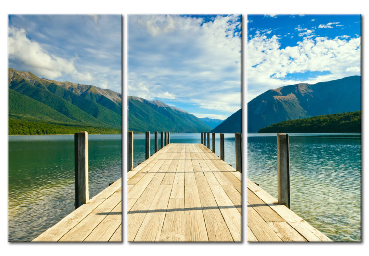 Canvas Print A pier on the lake 58763