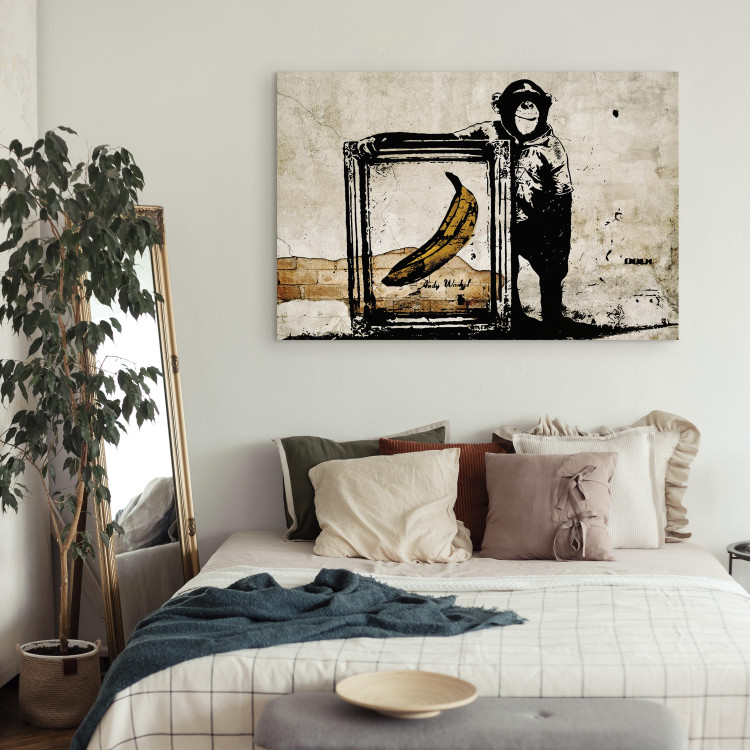 Canvas Inspired by Banksy - sepia 58963 additionalImage 9