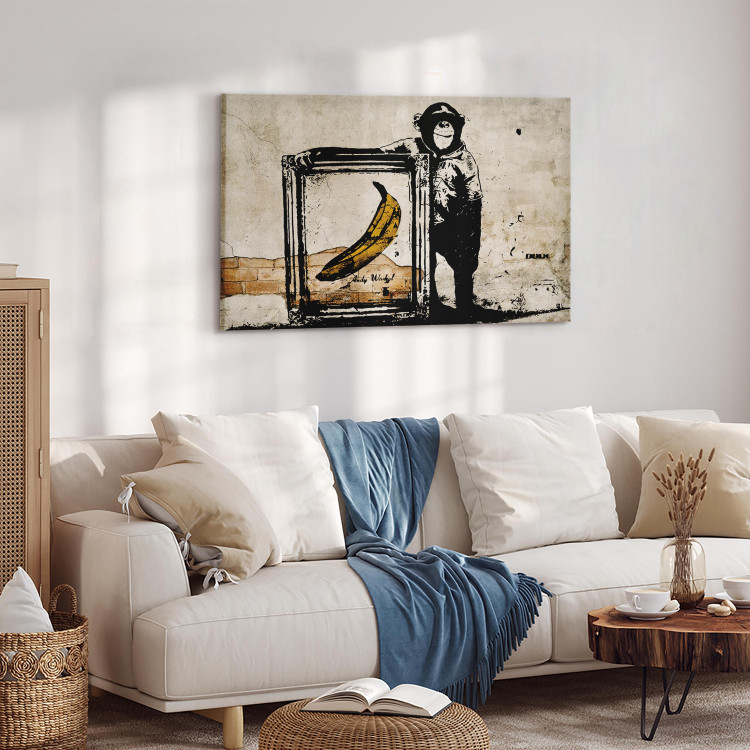 Canvas Inspired by Banksy - sepia 58963 additionalImage 10
