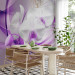 Wall Mural Flowers of Nature - White orchid flower on a background with a purple pattern 61863 additionalThumb 4