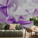 Wall Mural Flowers of Nature - White orchid flower on a background with a purple pattern 61863