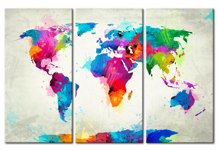 Acrylic print World Map: An Explosion of Colours [Glass] 92063 additionalImage 2
