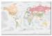 Canvas Print World Map: Expedition of Dreams - Colorful Continents on Political Map 97363