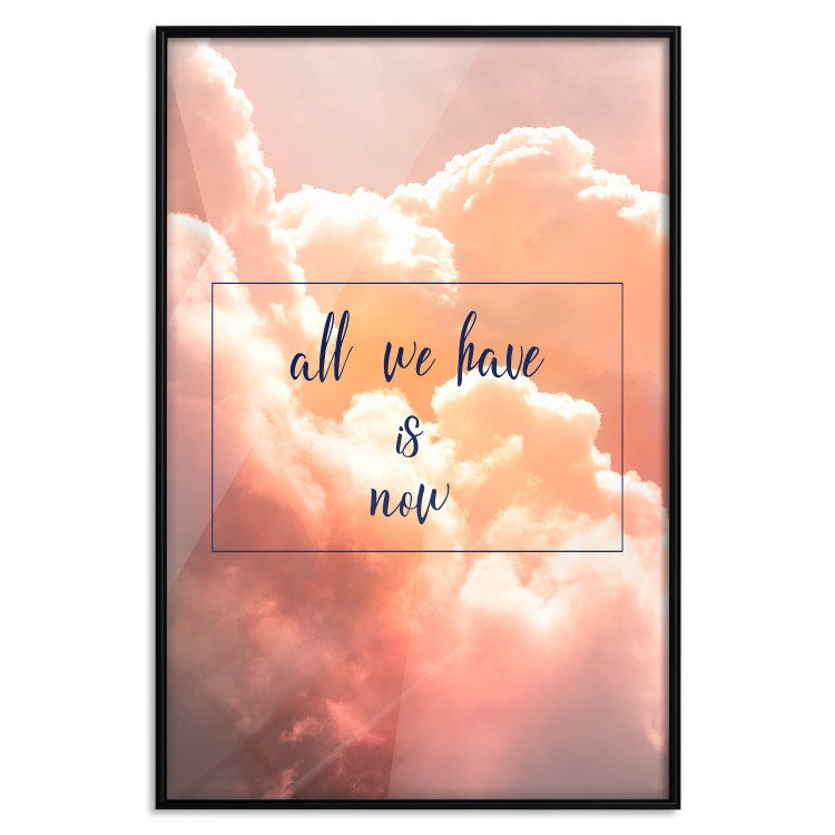 Poster All we have is now - Black English text on a background of pink sky 114373 additionalImage 18