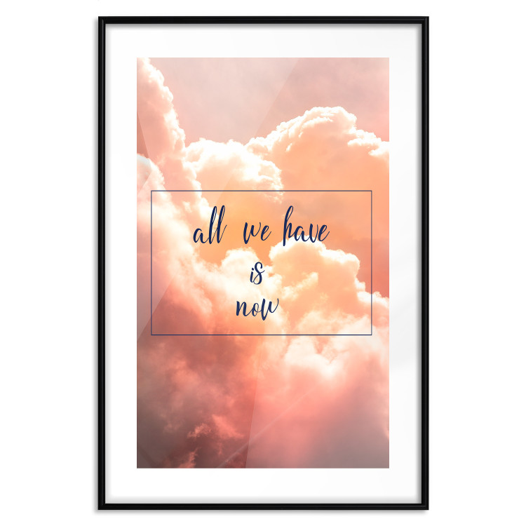 Poster All we have is now - Black English text on a background of pink sky 114373 additionalImage 15
