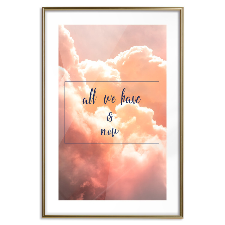Poster All we have is now - Black English text on a background of pink sky 114373 additionalImage 14
