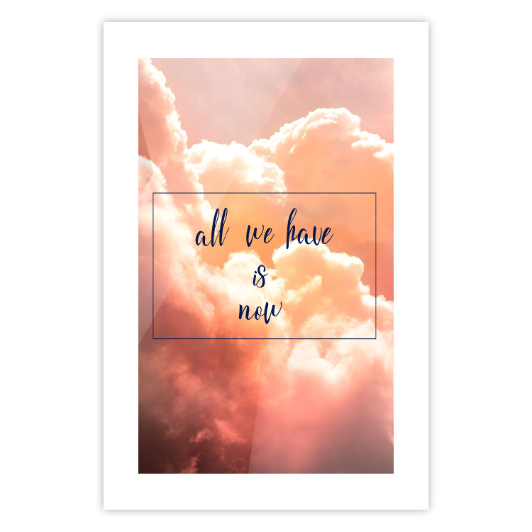 Poster All we have is now - Black English text on a background of pink sky 114373 additionalImage 19