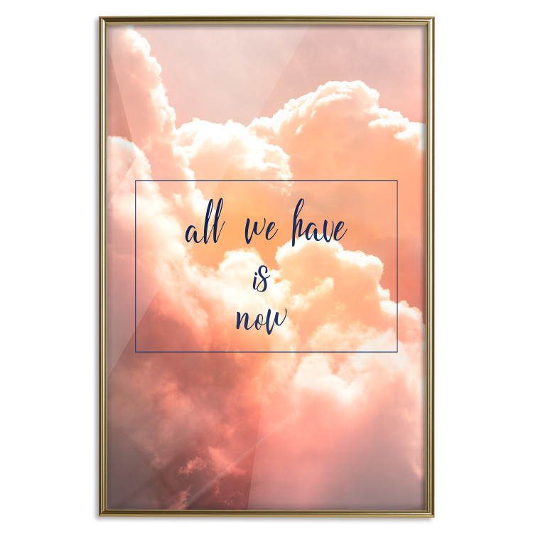 Poster All we have is now - Black English text on a background of pink sky 114373 additionalImage 16