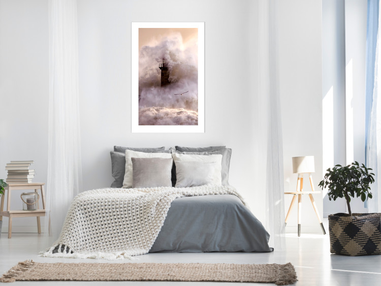 Wall Poster Storm and Bird - landscape of a lighthouse surrounded by turbulent water 115173 additionalImage 4