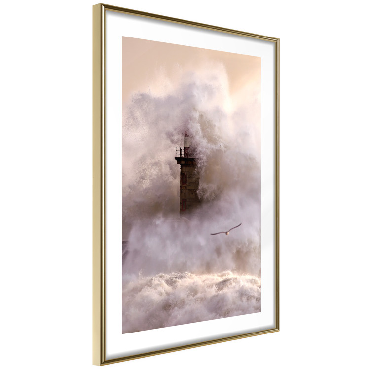 Wall Poster Storm and Bird - landscape of a lighthouse surrounded by turbulent water 115173 additionalImage 8
