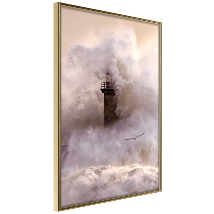 Wall Poster Storm and Bird - landscape of a lighthouse surrounded by turbulent water 115173 additionalImage 14