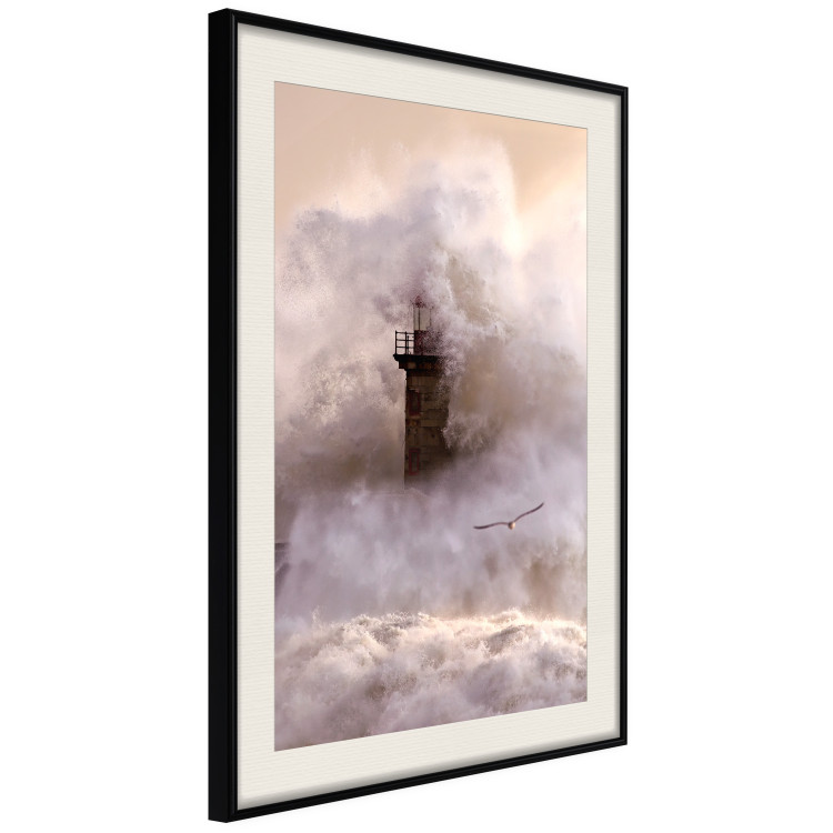 Wall Poster Storm and Bird - landscape of a lighthouse surrounded by turbulent water 115173 additionalImage 3