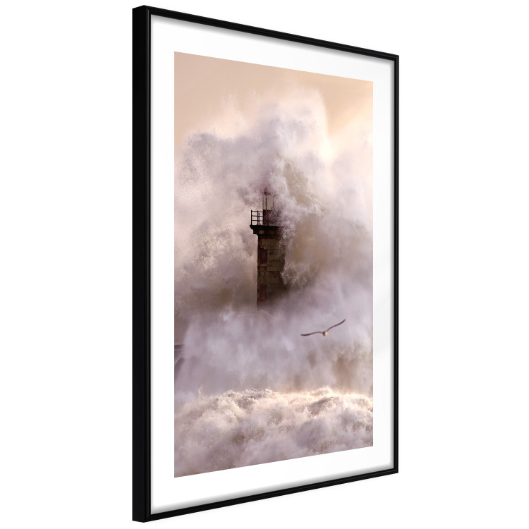 Wall Poster Storm and Bird - landscape of a lighthouse surrounded by turbulent water 115173 additionalImage 13