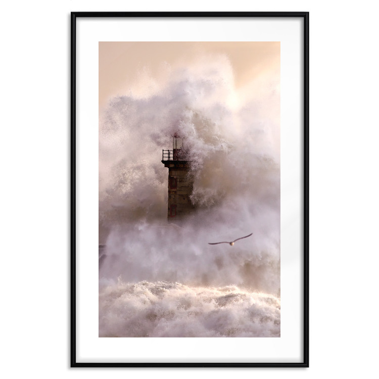 Wall Poster Storm and Bird - landscape of a lighthouse surrounded by turbulent water 115173 additionalImage 26