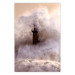 Wall Poster Storm and Bird - landscape of a lighthouse surrounded by turbulent water 115173