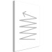 Canvas Art Print Zigzag arrow - simple, gray pattern on a minimalist, white background 117473 additionalThumb 2