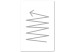 Canvas Art Print Zigzag arrow - simple, gray pattern on a minimalist, white background 117473