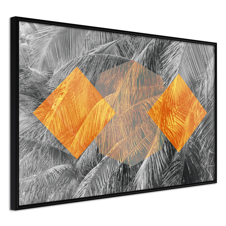 Wall Poster Exotic Form - composition with geometric shapes on a background of palms 117773 additionalImage 4