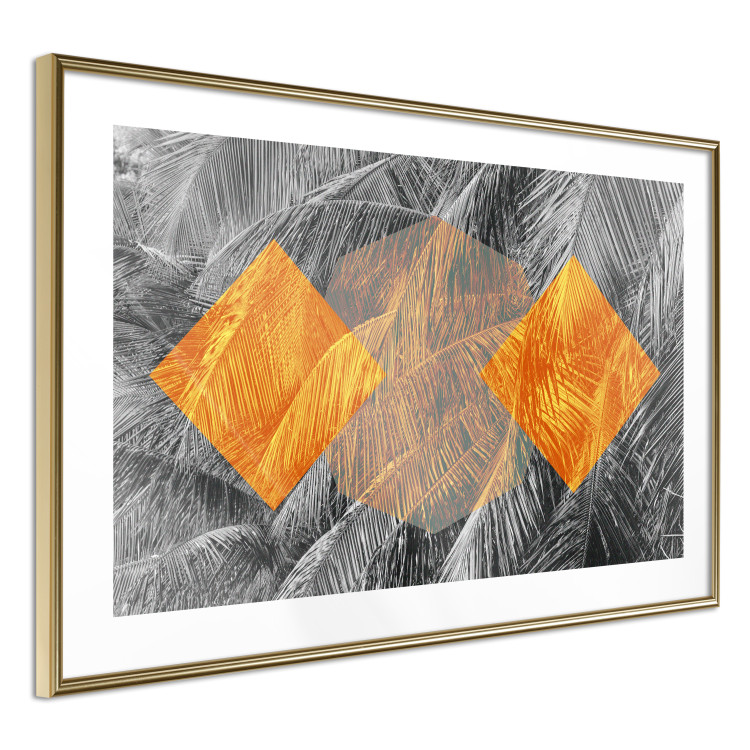 Wall Poster Exotic Form - composition with geometric shapes on a background of palms 117773 additionalImage 5