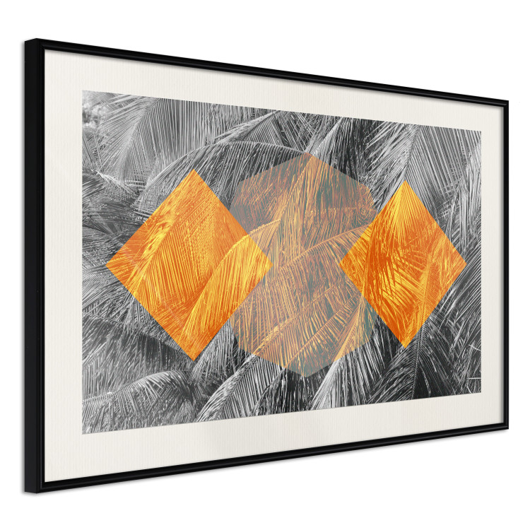 Wall Poster Exotic Form - composition with geometric shapes on a background of palms 117773 additionalImage 13
