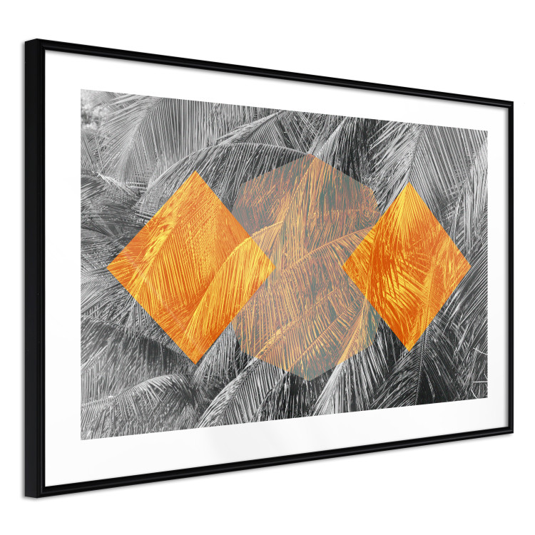 Wall Poster Exotic Form - composition with geometric shapes on a background of palms 117773 additionalImage 3