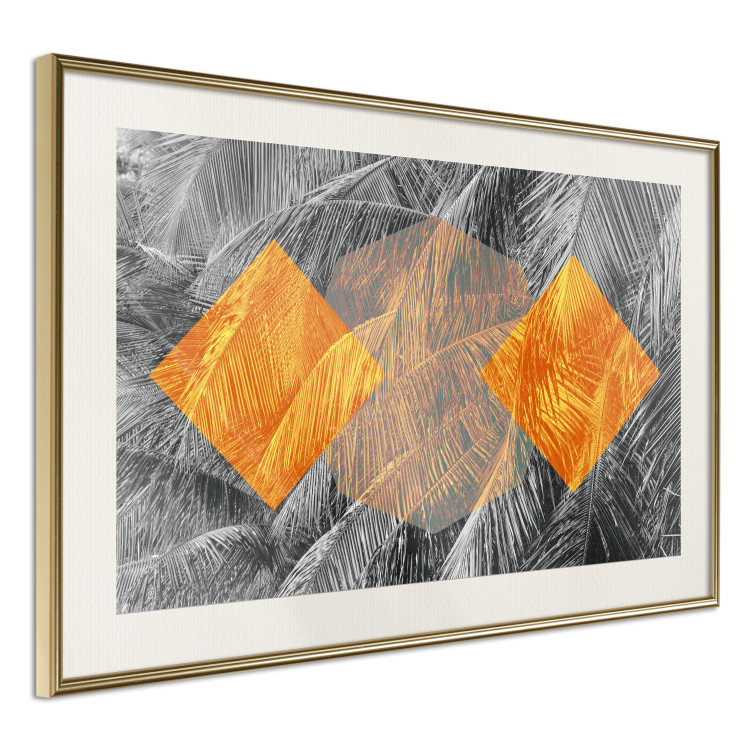 Wall Poster Exotic Form - composition with geometric shapes on a background of palms 117773 additionalImage 14