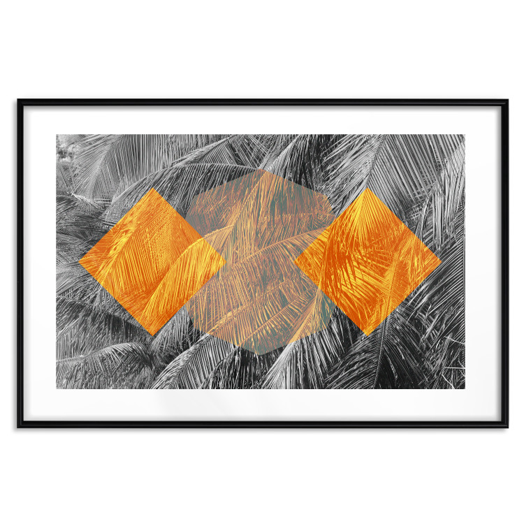 Wall Poster Exotic Form - composition with geometric shapes on a background of palms 117773 additionalImage 17