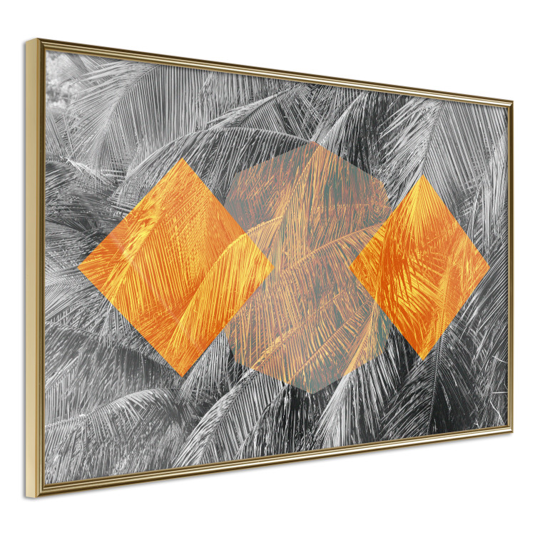 Wall Poster Exotic Form - composition with geometric shapes on a background of palms 117773 additionalImage 2