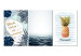 Canvas Mediterranean adventure - quote and pineapple inspired by sea nature 118473