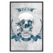Wall Poster Life Is Brutal - stylish skull with English captions on gray background 123573 additionalThumb 18