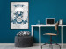 Wall Poster Life Is Brutal - stylish skull with English captions on gray background 123573 additionalThumb 3