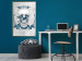 Wall Poster Life Is Brutal - stylish skull with English captions on gray background 123573 additionalThumb 5