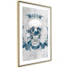 Wall Poster Life Is Brutal - stylish skull with English captions on gray background 123573 additionalThumb 6