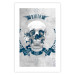 Wall Poster Life Is Brutal - stylish skull with English captions on gray background 123573 additionalThumb 19