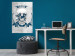 Wall Poster Life Is Brutal - stylish skull with English captions on gray background 123573 additionalThumb 17