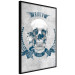 Wall Poster Life Is Brutal - stylish skull with English captions on gray background 123573 additionalThumb 10