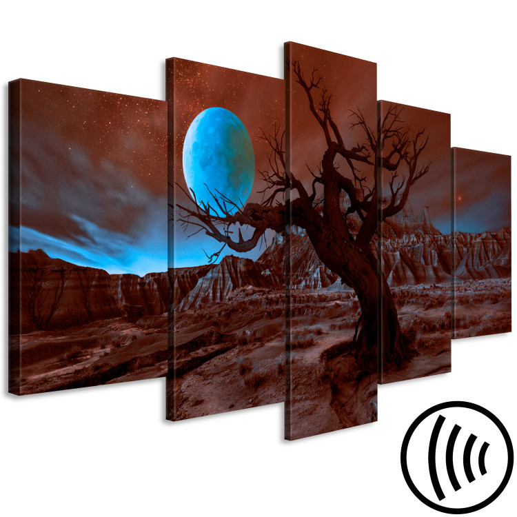 Canvas The blue full moon - a fantastic landscape in the night glow 123673 additionalImage 6