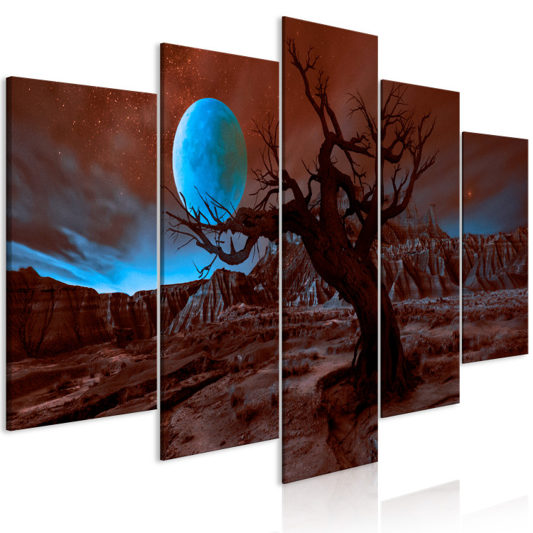 Canvas The blue full moon - a fantastic landscape in the night glow 123673 additionalImage 2