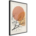 Wall Poster Double Moon - abstract tree and moon on fabric texture 123773 additionalThumb 3