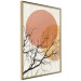 Wall Poster Double Moon - abstract tree and moon on fabric texture 123773 additionalThumb 12