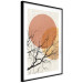 Wall Poster Double Moon - abstract tree and moon on fabric texture 123773 additionalThumb 11
