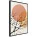 Wall Poster Double Moon - abstract tree and moon on fabric texture 123773 additionalThumb 10