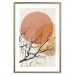 Wall Poster Double Moon - abstract tree and moon on fabric texture 123773 additionalThumb 16
