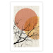 Wall Poster Double Moon - abstract tree and moon on fabric texture 123773 additionalThumb 19